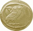 Griechische Eule, 1€-Münze